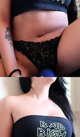 Stacked brunette goes solo toys and masturbation