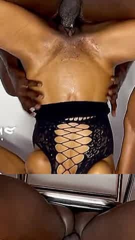 Cowgirl Riding Slim and Cute Ebony Showing Her Riding Skills to BBC