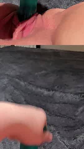 Mmm banging my snatch with my sex toy feels so wonderful