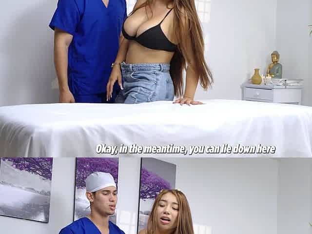 Fucked while getting a massage.