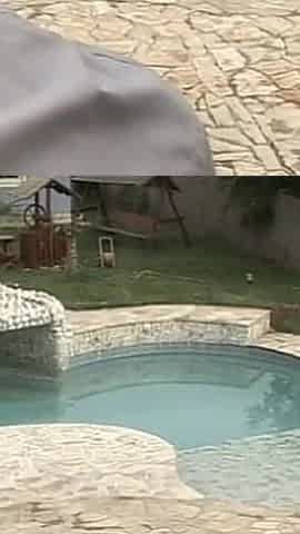Skinny brunette with small tits loves to fuck by the pool