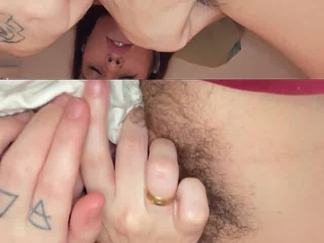 Dirty Panty Stuffed Into Hairy Pussy