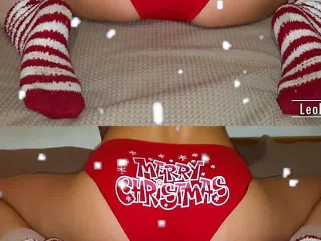 Christmas story: gift from stepsister's (footjob and tugjob)