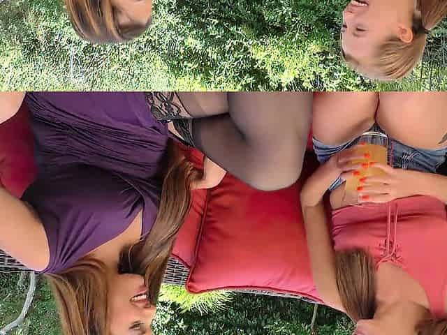 Breasty Cougar Tastes Compliant Golden-haired Teens Small Cunt