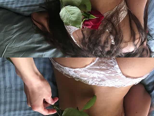 Sexy amateur blonde fingers and toys her wet pussy