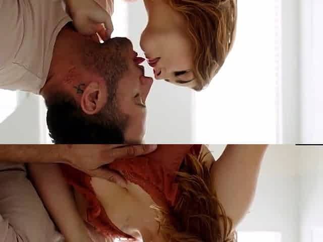 ginger big tits babe serves her bf's pecker