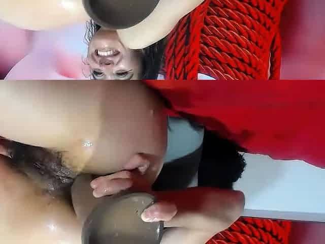 Close up teen masturbation