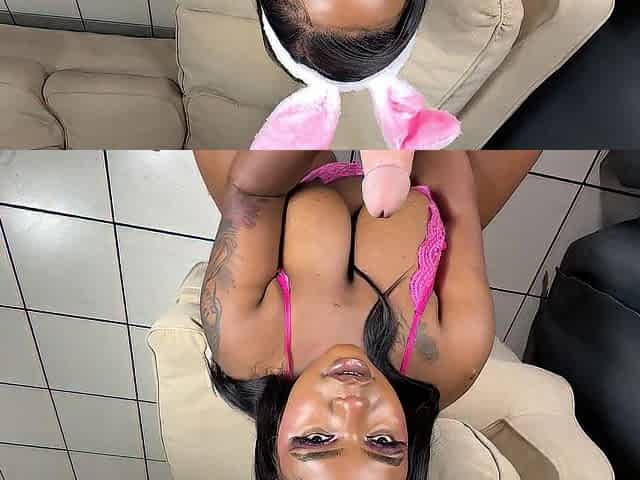 Thick Black Bunny Gets Drilled in all Her Holes for Easter