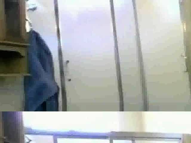 Mexican Aunt Maria spied on in the shower