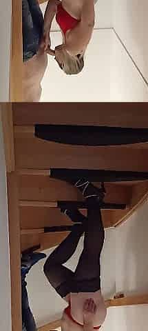I empty my neighbour's balls on the stairs of the apartments