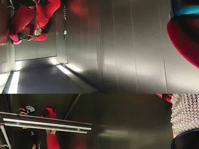 Very risky sex in a public elevator with hawt neighbour Dada Deville