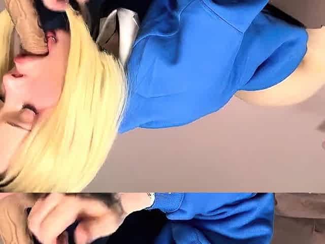 Blonde Sandra Lamp Blowjob With Dildo
