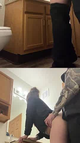 Snuck Off with mother I'd like to fuck to Screw in Washroom