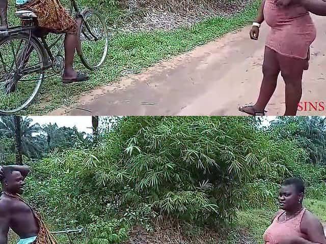 Overweight, Afro woman is about to get screwed in the nature, until this babe gets absolutely gratified