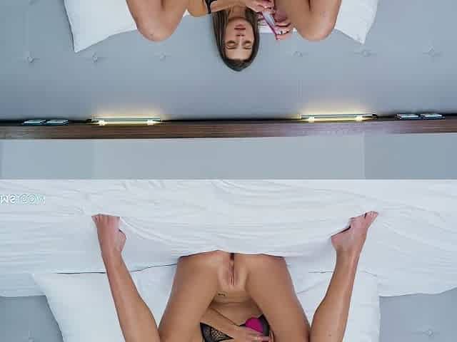 Aesthetic Brunette Hottie Melena Maria Is Fucking With A Pink Toy