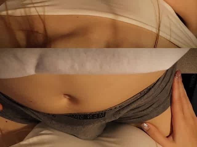 My Step-sister Lubed My Dick with Her Drool and Started Jerking It off
