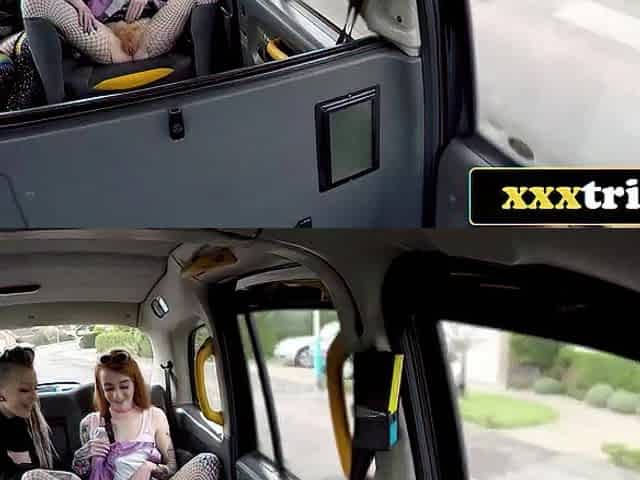 Backseat Vagina Pounding with a Couple of Indecent British Freaks