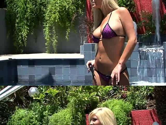 Horny big boobed fat chubby busty blonde