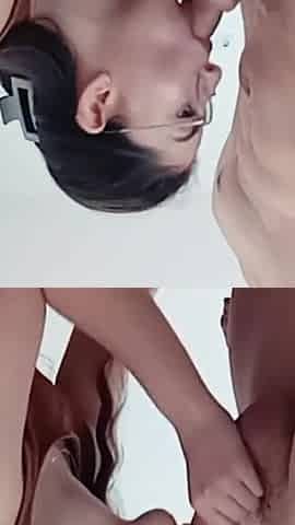 Live Blowjob with Facial Cum Glasses