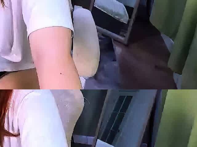 Amateur young teen solo masturbation on her livingroom