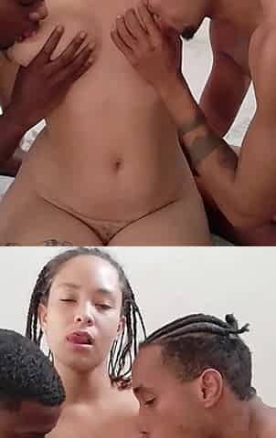2 White Chicks Get Double Teamed by Black Bulls