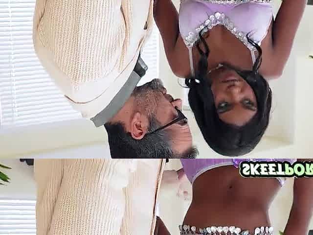 Family Stud can Disrobe Ebony Teen Poppy Cox at Home