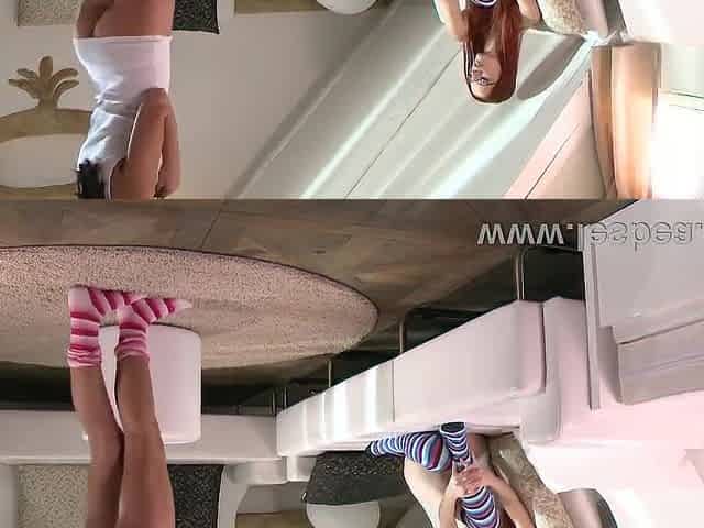 Lesbea HD Redhead sex junkie takes youthful hotty off the street
