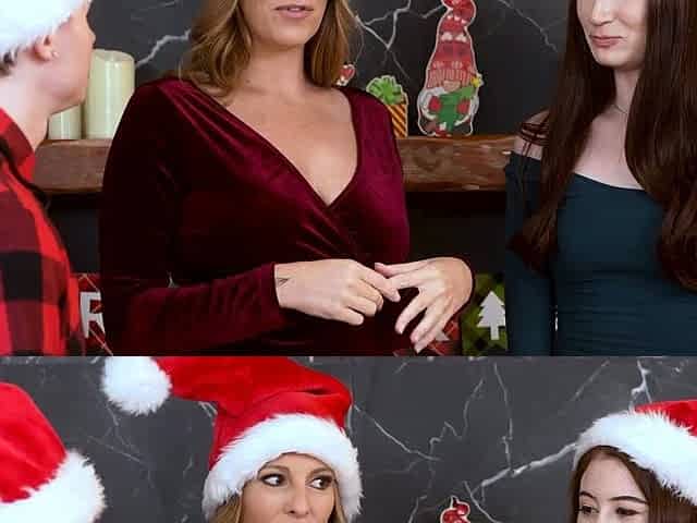 Ava Davis and Annie King sucking Anthonys cock