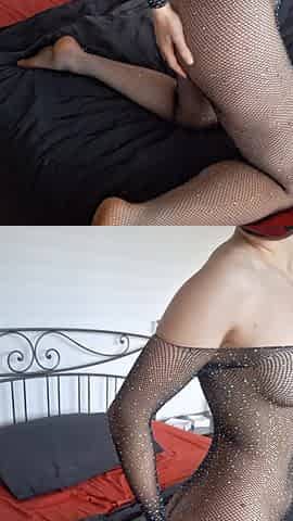 I Present You My Rhinestone Net Lingerie