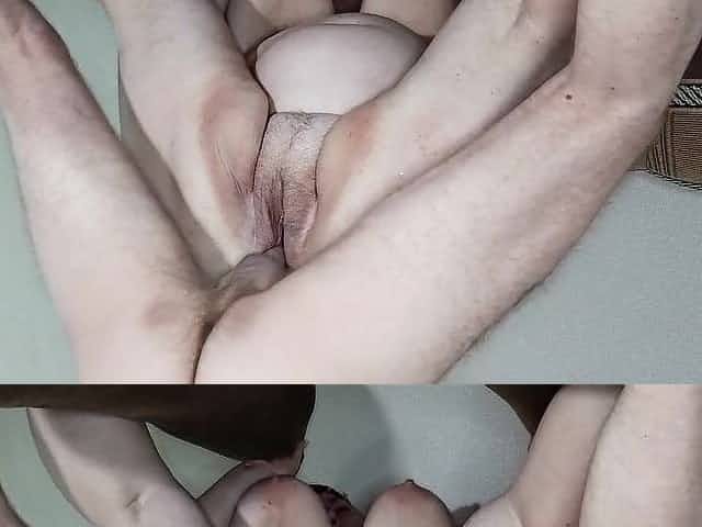 my moist soaked creamy snatch during sex with the cum flowing out of her #3