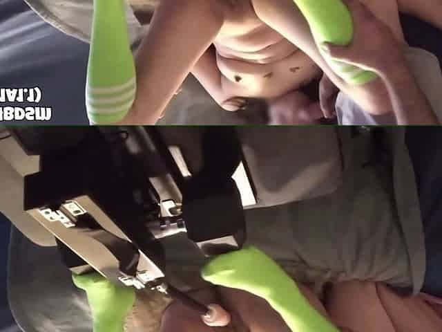 Machine Fucked Missionary While Giving Blowjob (260101a1.1) (1of2)