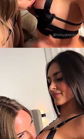 Brunette lesbian teens finger fucking