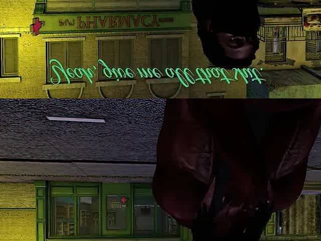 Second Life Ebony chap Screws Lalin girl woman in public