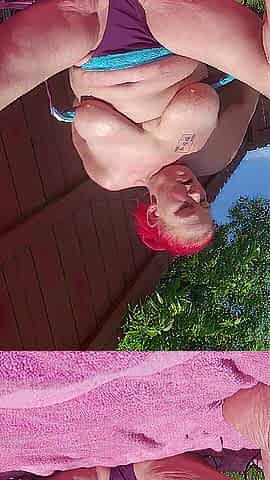 Pleasure in the sun got me wetter than the pool did
