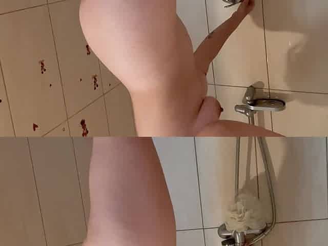 In My Bathroom, While I'm Taking a Shower, an Indian Wife Hiccups and Masturbates