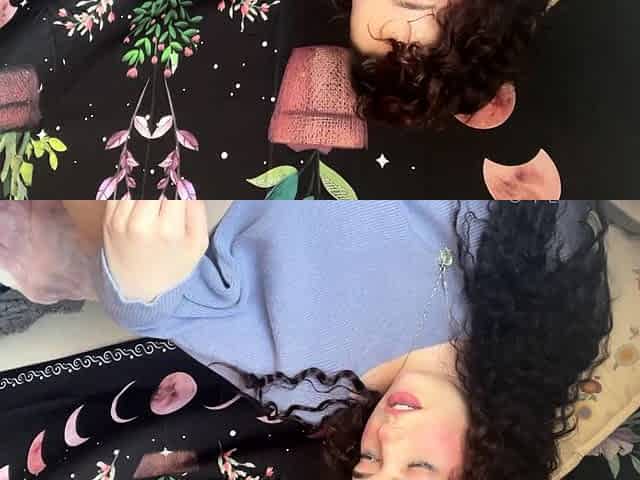 Cute curly brunette solo webcam masturbation