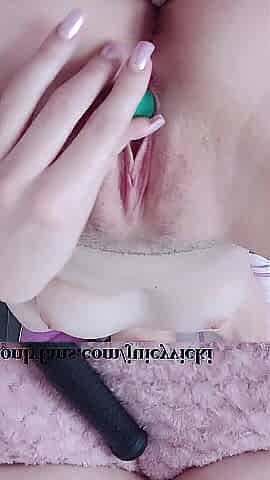 Making my vagina super juicy and coming with buttplug and massager