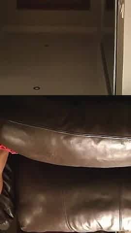 Fucking My Slutty Wife on the Leather Sofa