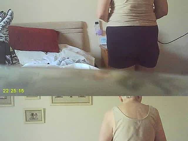 spy cam on old woman