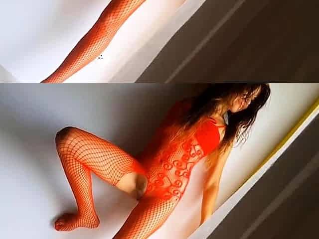 Red Photo Session - Amateur Anal Play with a Butt Plug