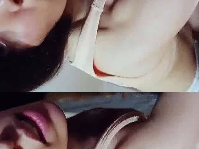 Close up teen foot worship