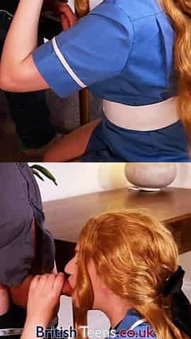 British Redhead Student Nurse Sucks A Patient's Schlong