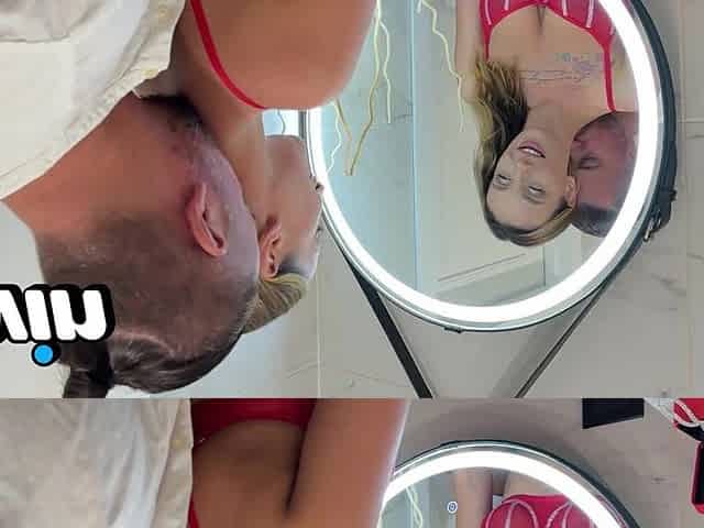 I drilled a hotty in the shower in the throat and cunt and finished inside her cunt.