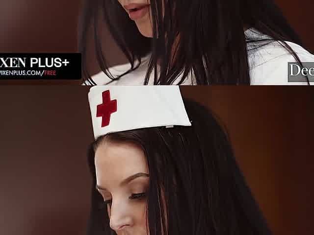Deeper. Hot Nurse Angela White Takes Care of Patient Manuel