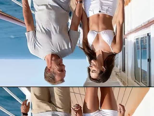 Spouse watches hotwife creampied by a bull on a swinger cruise ( AI Generated )