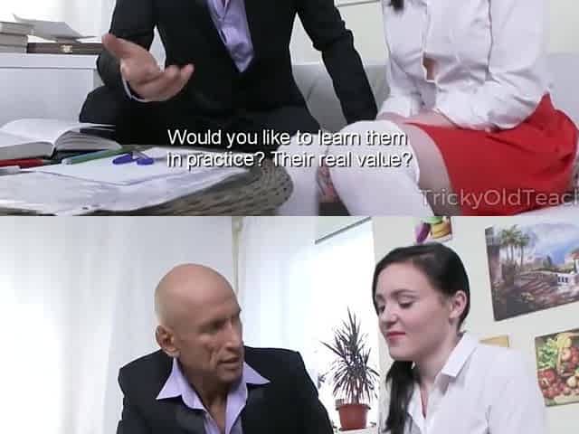 English teacher is there to give her the first sex lessons