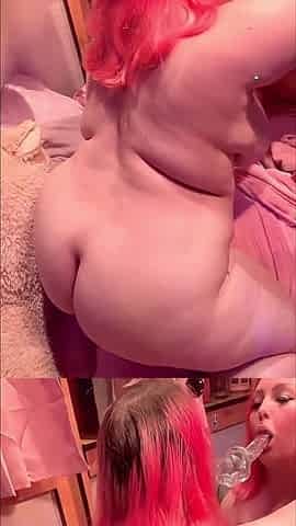 Cute BBW Girlfriend Sending Her BF a Solo Blowjob Video