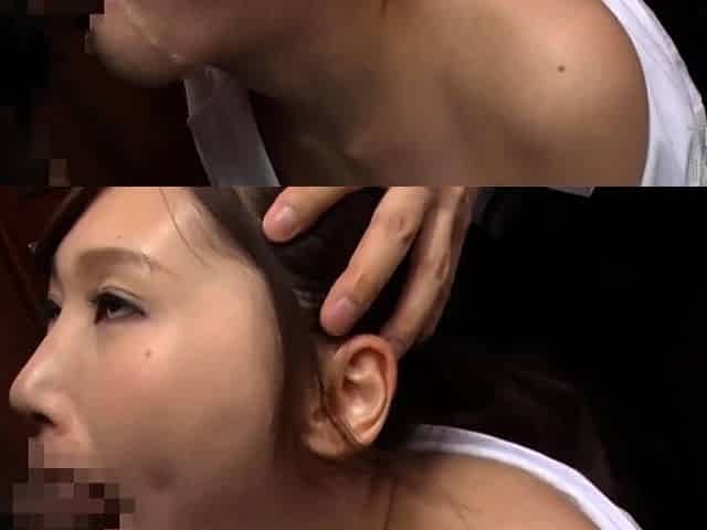 Threesome with Miku Airi giving asian girls blowjob