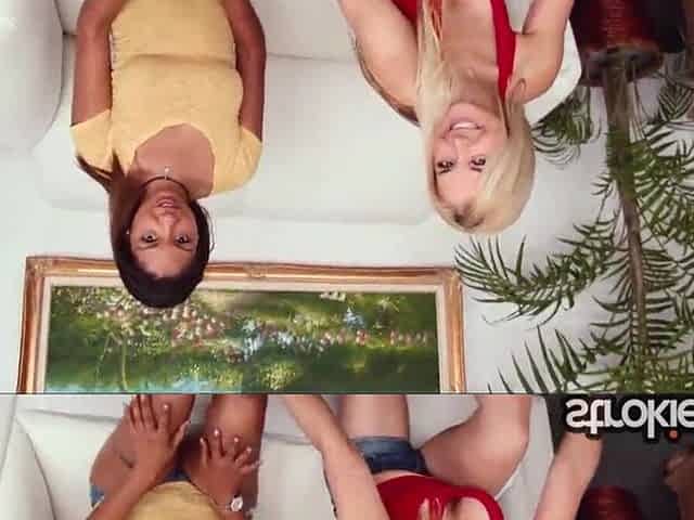 Strokies Sarah Vandella & Gabriella Lane teams up to give a wild POV tugjob