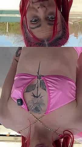 Bad Girl Redhead Stripper Picked up for a Ride on the Smash Bus